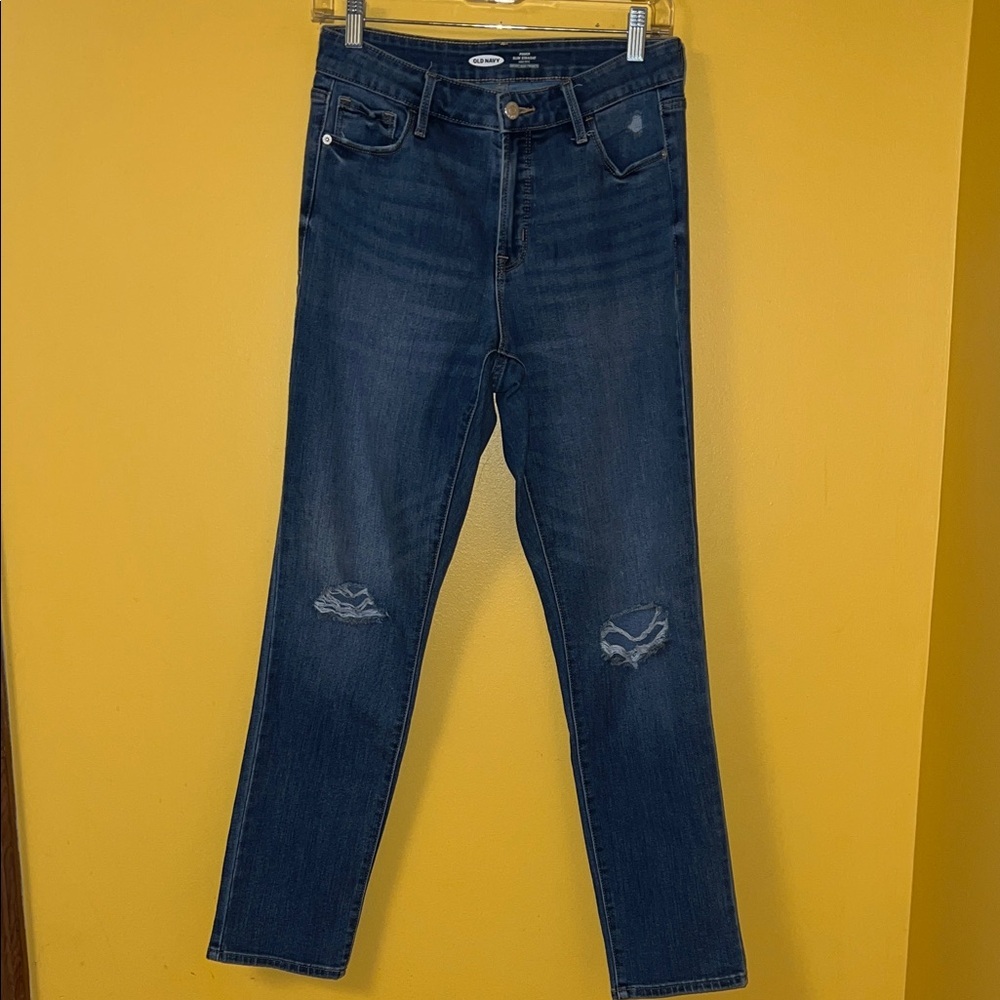 Old Navy Dark Blue Ripped Jeans